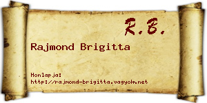 Rajmond Brigitta névjegykártya